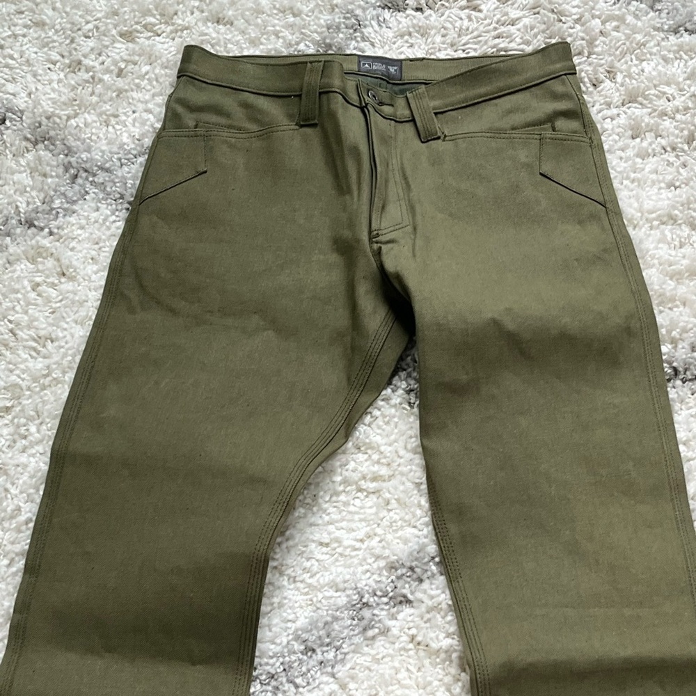 Rare Triple Aught Design green Selvedge denim jeans